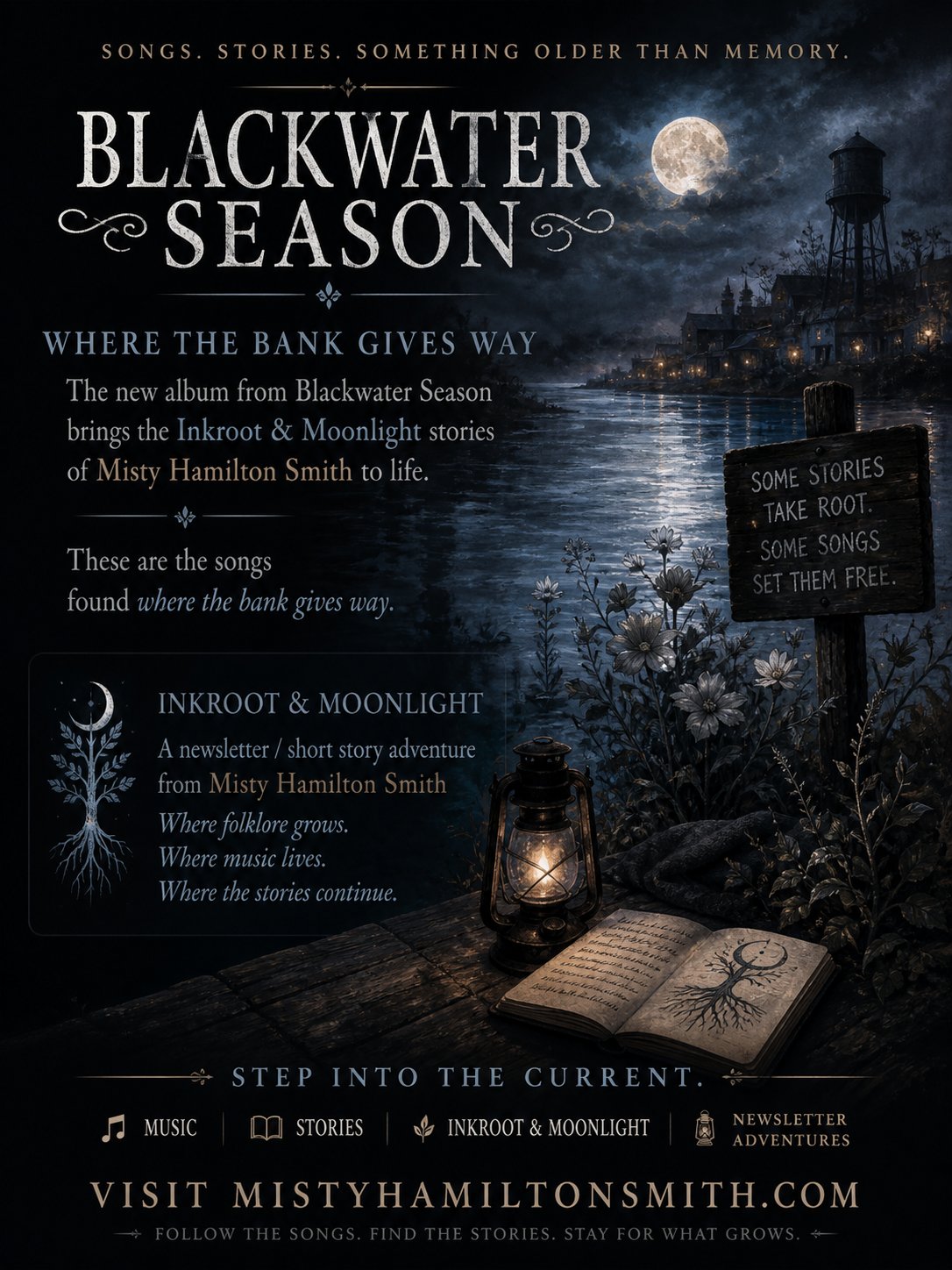 Blackwater Season presents Inkroot Echoes and The Moonlight Shorts -- Where the Bank Gives Way album poster